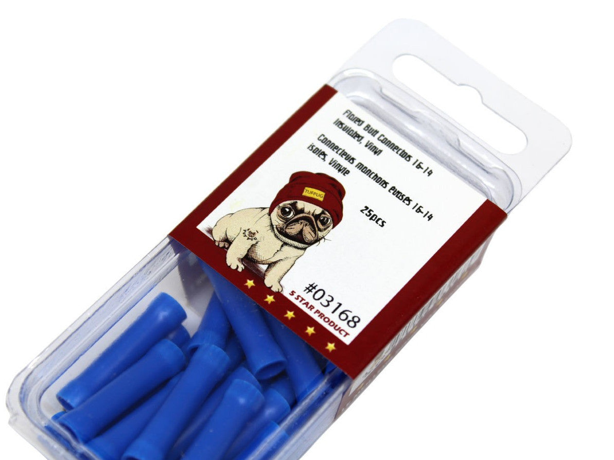 Butt Connector 16-14AWG 25pk Blue Terminal Tuf Pug
