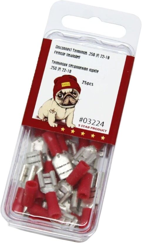 Quick Disconnect-F 22-18AWG 25pk .250 Red Terminal Tuf Pug - Additional View