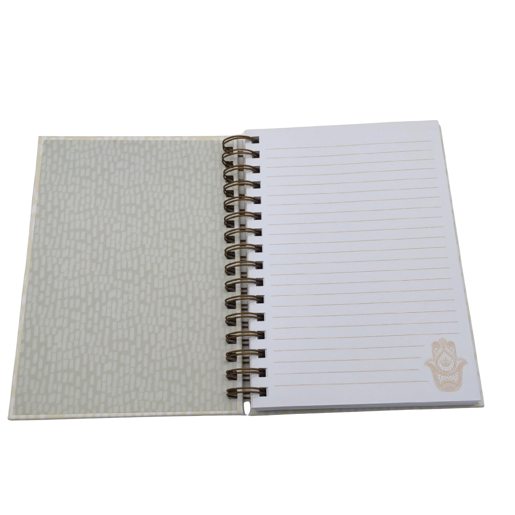 Hardcover Journal 6" x 8.5" 150 Pages Golden Hamsa Molly & Rex - Additional View