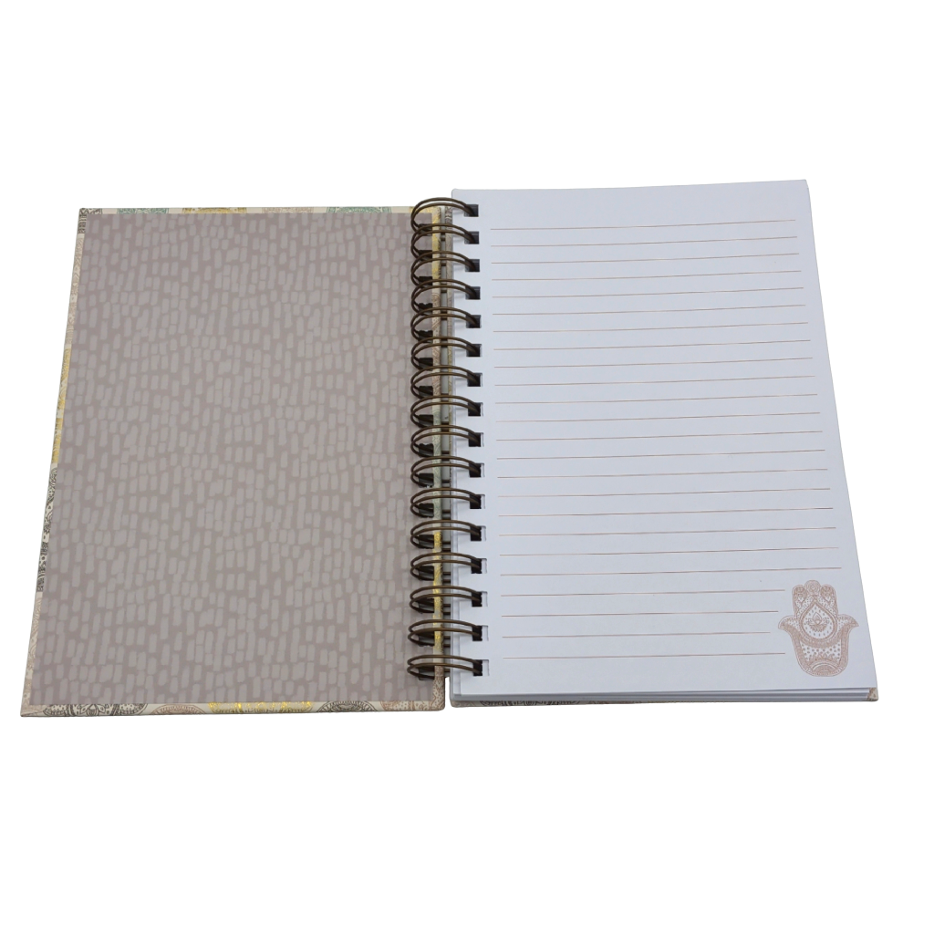 Hardcover Journal 6" x 8.5" 128 Sheets Hamsa Hands Molly & Rex - Additional View