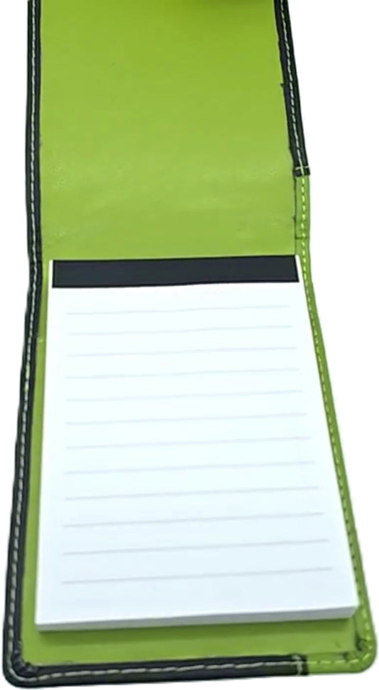 Mini Notepad 3/5" x 5" w/Black Leather Holder - Additional View