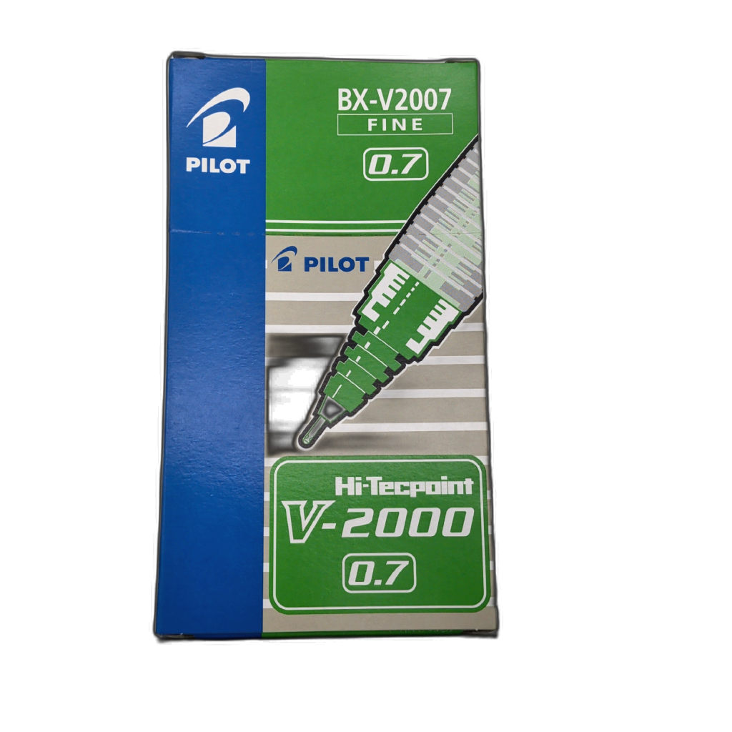 Rolling Ball Point Pen 12pk. Green Ink Fine Pilot (or $0.29ea)