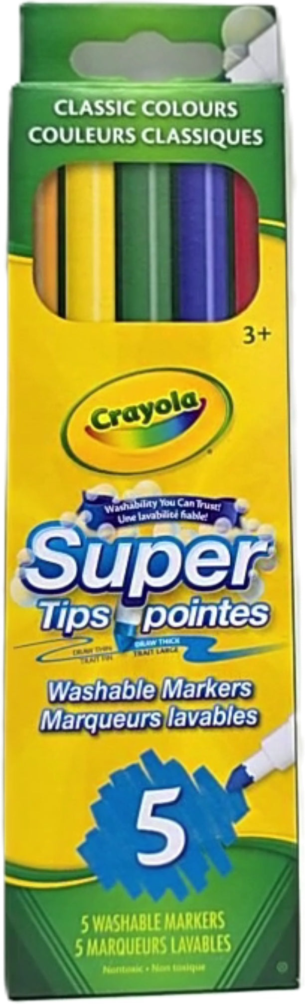 Super Tip Markers 5pk. Classic Colours Crayola