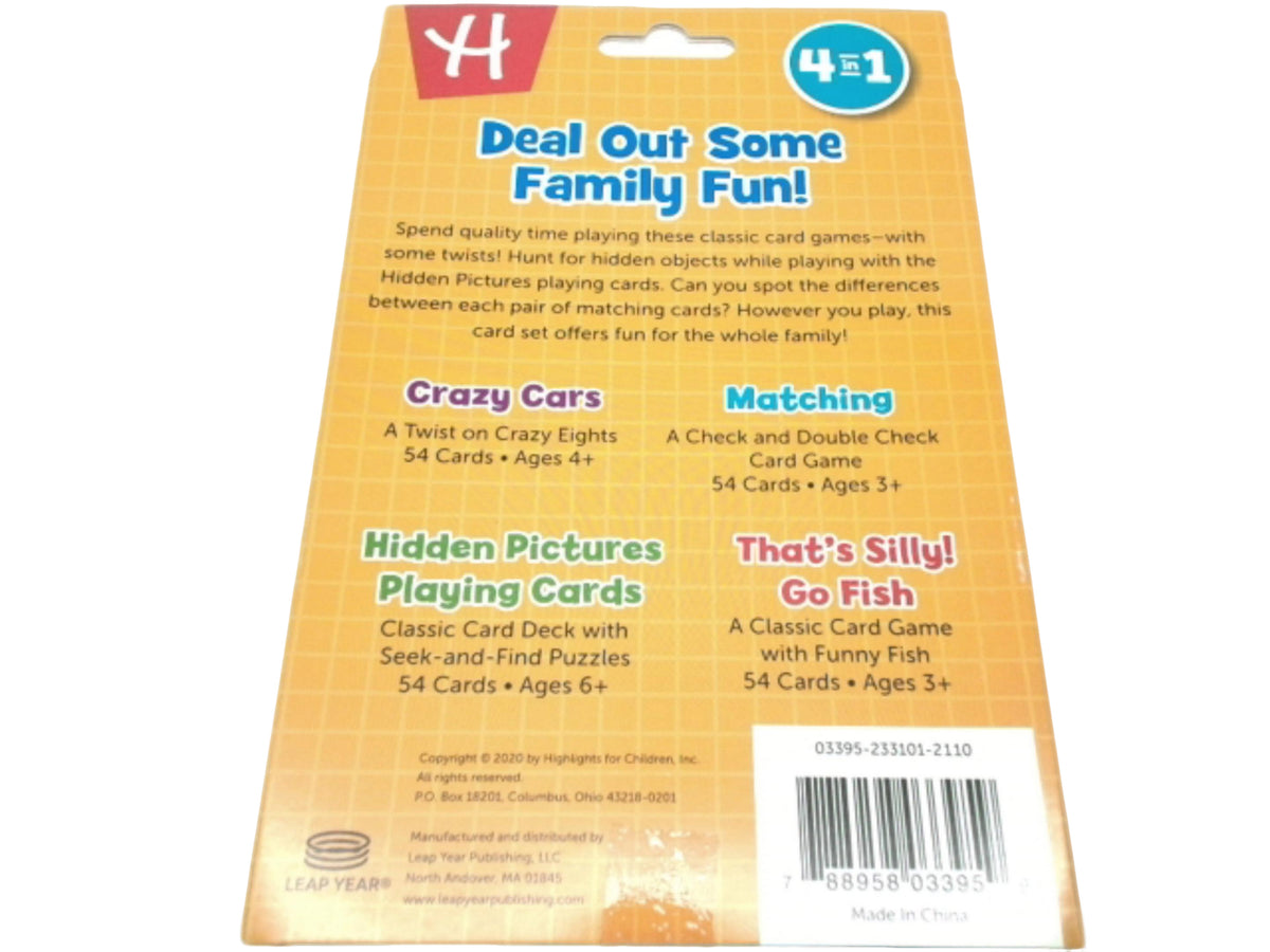 4 In 1 Card Game Fun Pack Highlights - Additional View