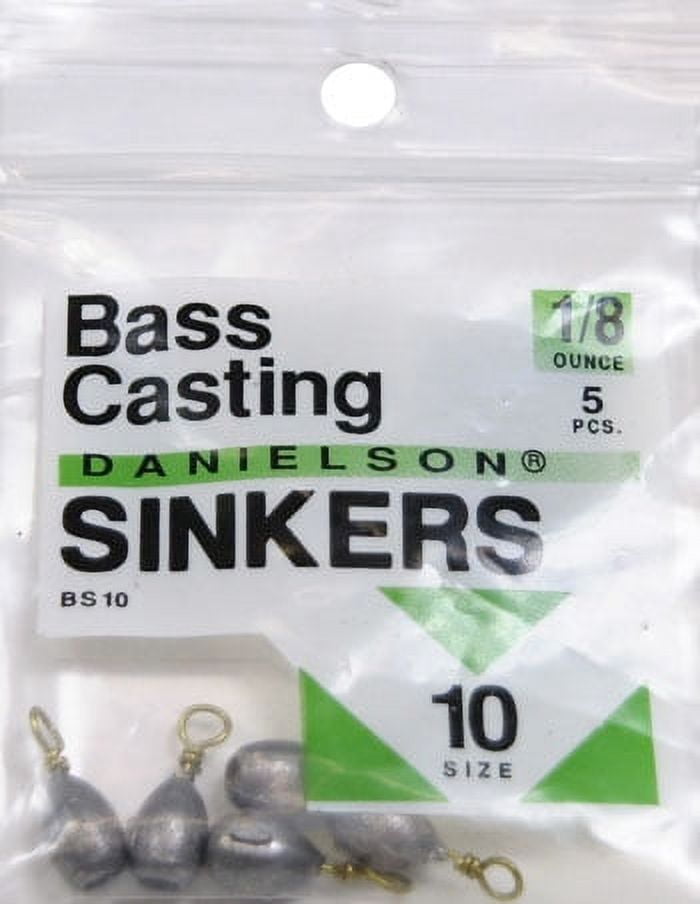 Bass Casting Sinkers 5pc. 1/8oz. Danielson - Additional View
