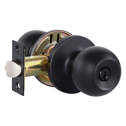 Door Lock Knob Entry Black - Additional View