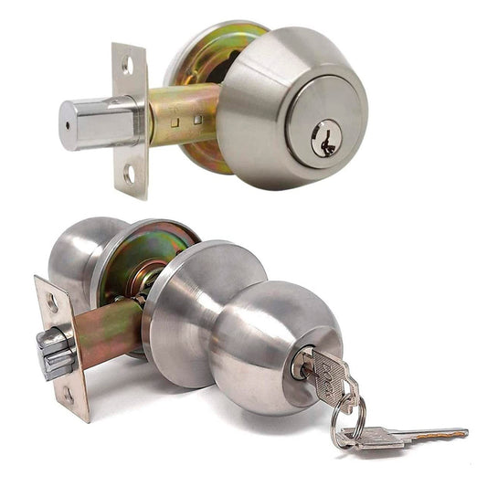 Deadbolt and door knob combo S/S - Additional View