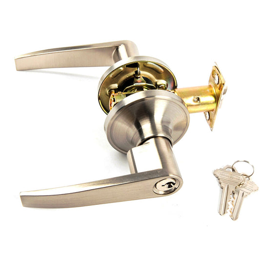 lever entry pewter door lock - Additional View