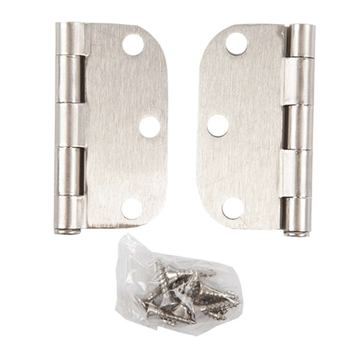 Hinge - door 3" nickel finish set of 2 w/screws - Additional View