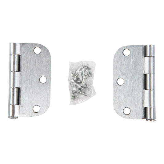 Hinge - door 3" brushed stainless set/2 w/screws - Additional View