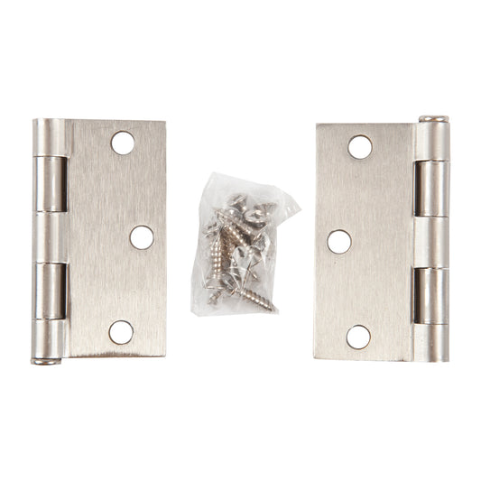Hinge 3"x3" satin nickel finish 2 pack - Additional View