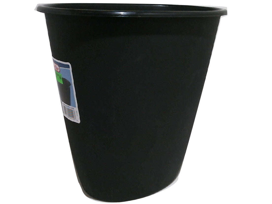 Corbeille à papier ovale noire de 5,7 litres