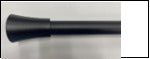 curtain rod Black extendable "triangle solid" ", 1" diam, 66" x 120' inch