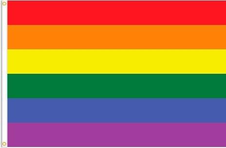 Flag Rainbow 3x5 foot polyester with metal grommets