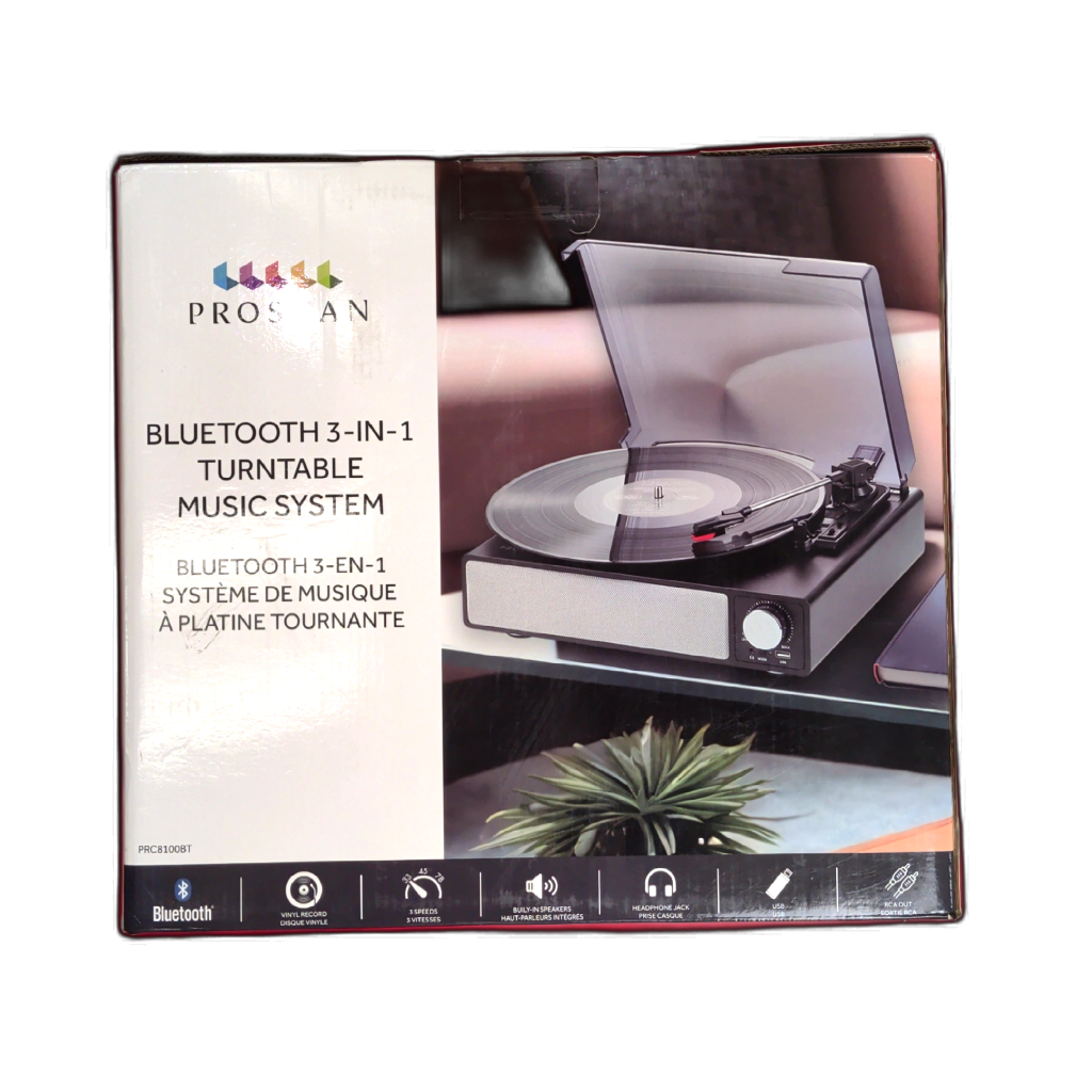 Platine Vinyle Bluetooth 3-en-1 Proscan