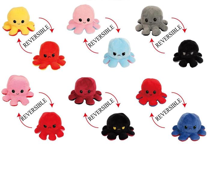 Moody Octopus Reversible Plush