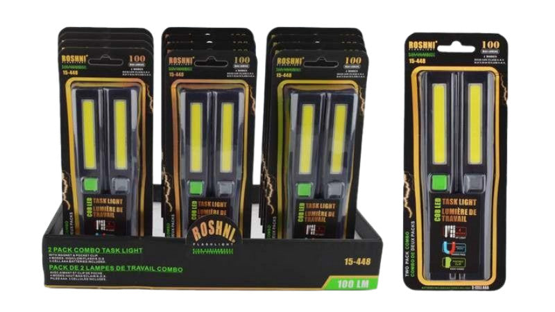 Flashlights Cob Led 2 Pk 100 Lumens 4 Modes