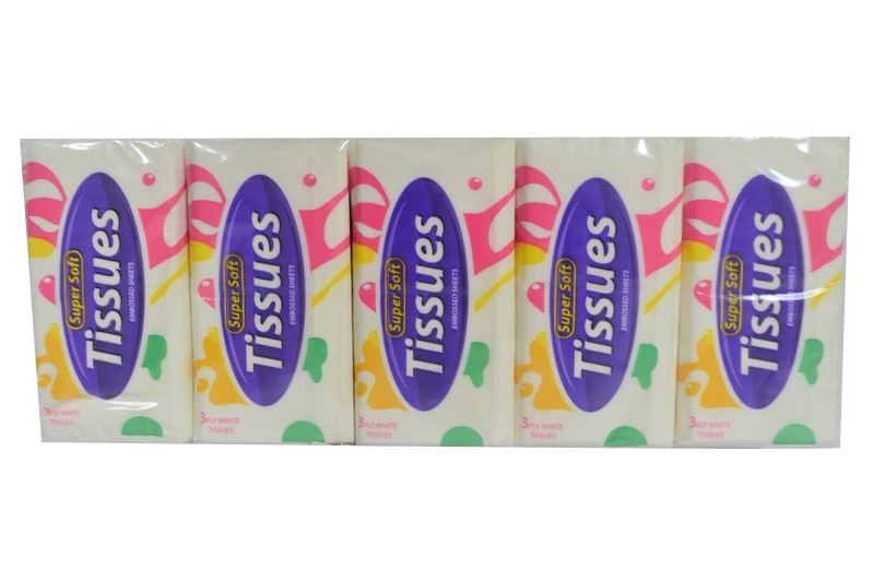 Super Tissue 3ply 10pcs/bag, 10bags/pk