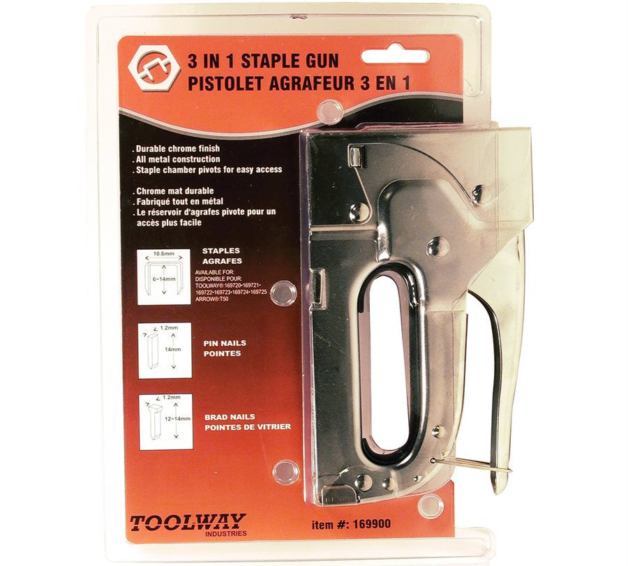 Staple gun 3 in 1 staple/pin/brad nails