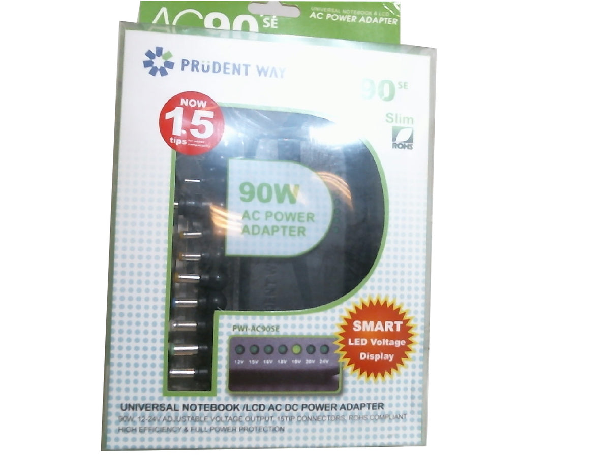 Power Adapter Universal Notebook & LCD AC w/LED Indicator Prudent Way