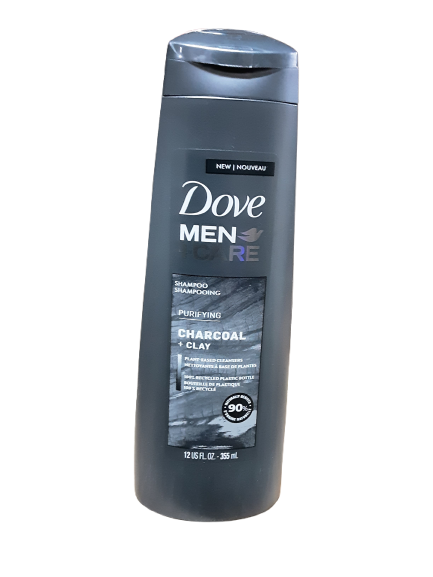 Shampooing purifiant charbon + argile 355ml Dove Men+Care