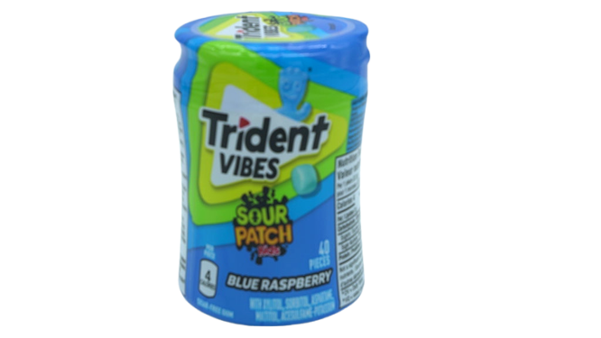 Trident vibes gum sour patch kids 40pk blue raspberry