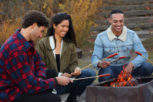 Roasting stick 30 inch 76.2mm long bamboo 12 pack - Additional View