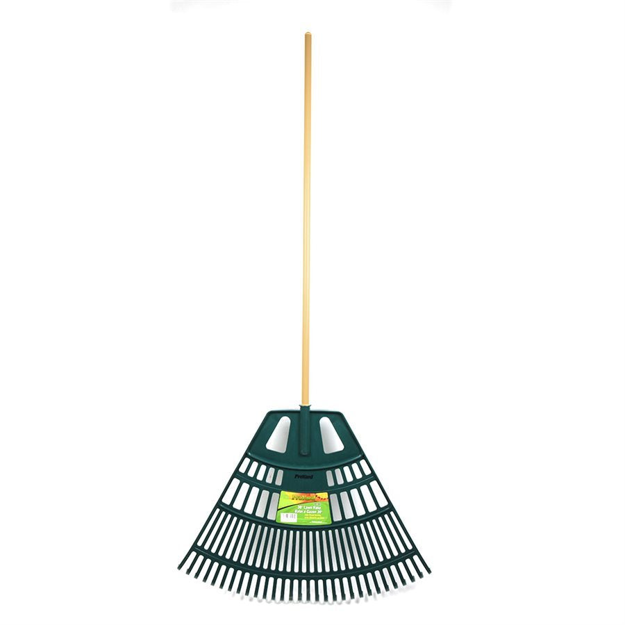 Râteau à gazon et à feuilles, tête plastique 30 po, 30 dents, manche en bois 47 po