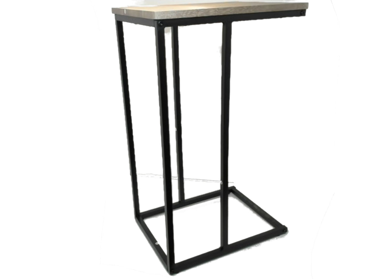 Table d'appoint en métal et MDF 40x30x66 cm