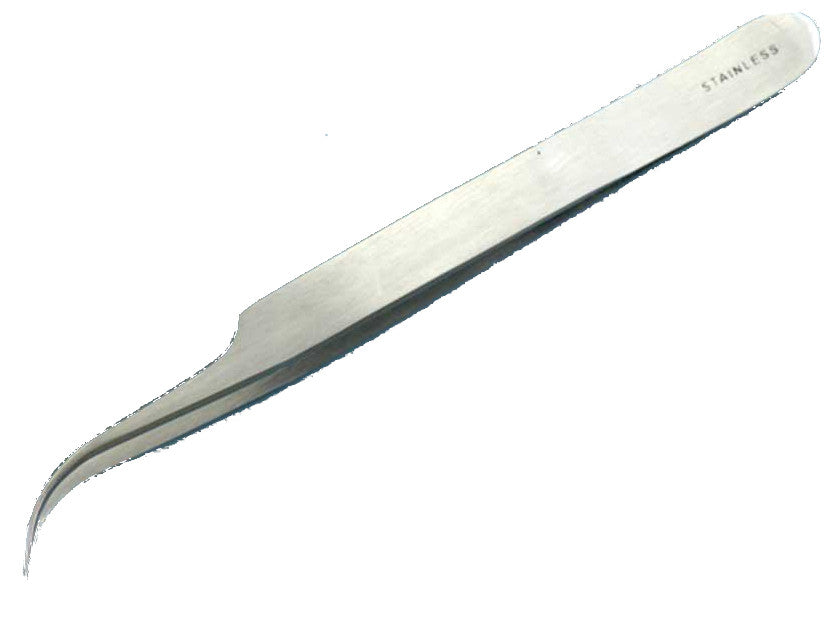 Forceps, watchmaker, curved, #7, 125mm 5", stain