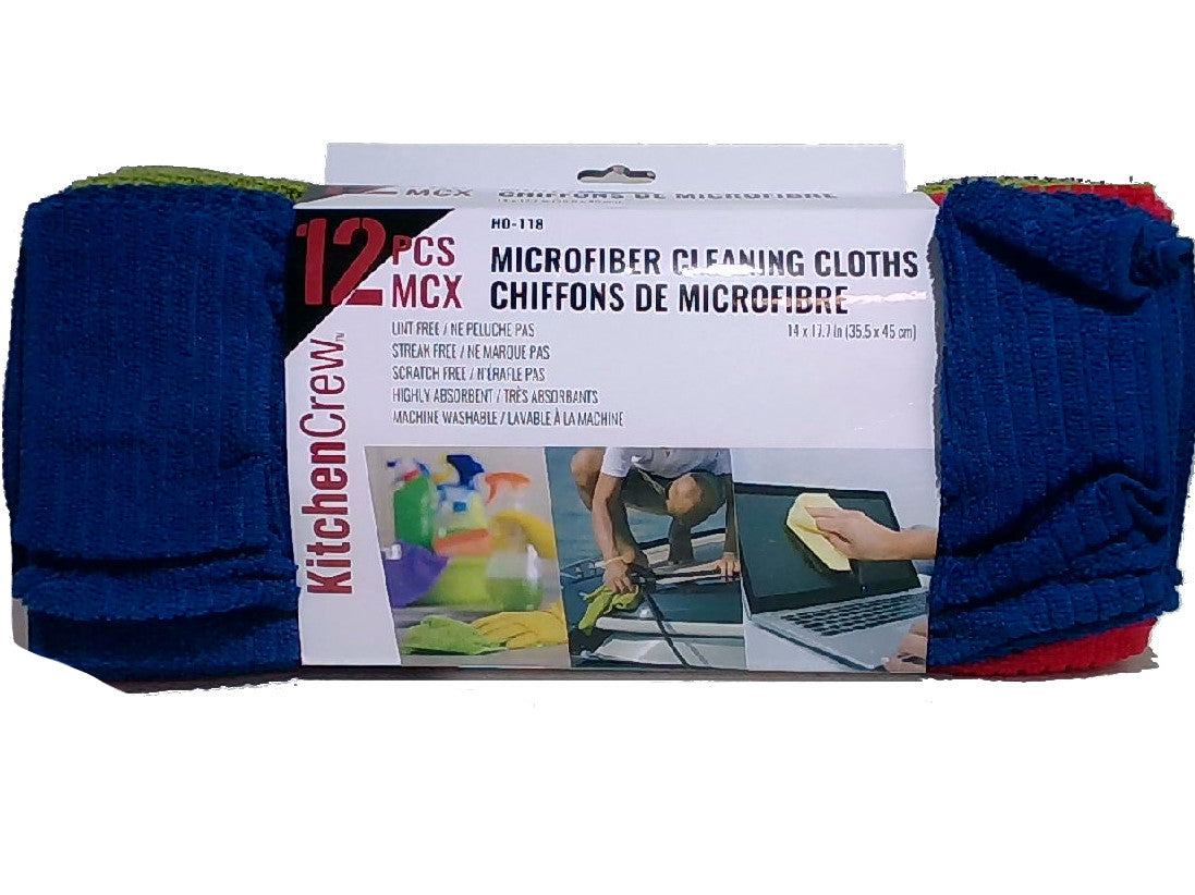 Cleaning Cloths Microfiber 12pk. 14"x17.7"
