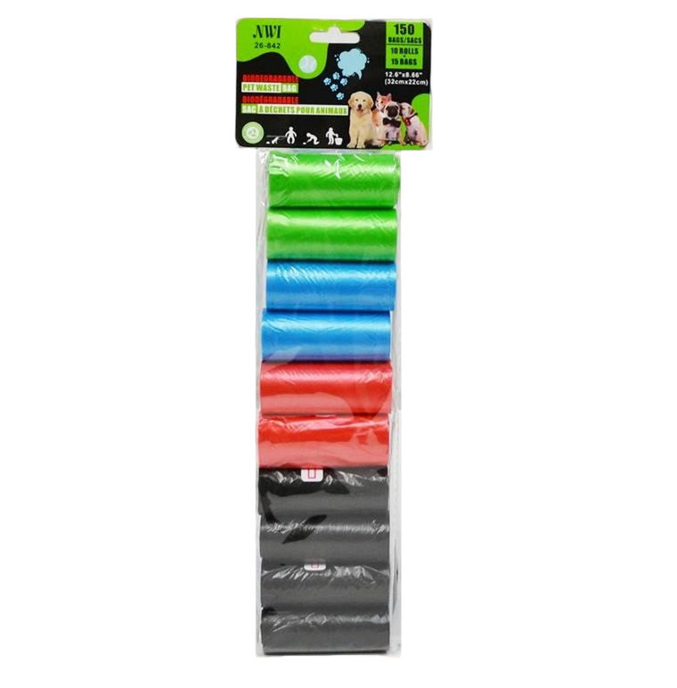 Sacs à déjections canines 10 rouleaux - 150 sacs au total
