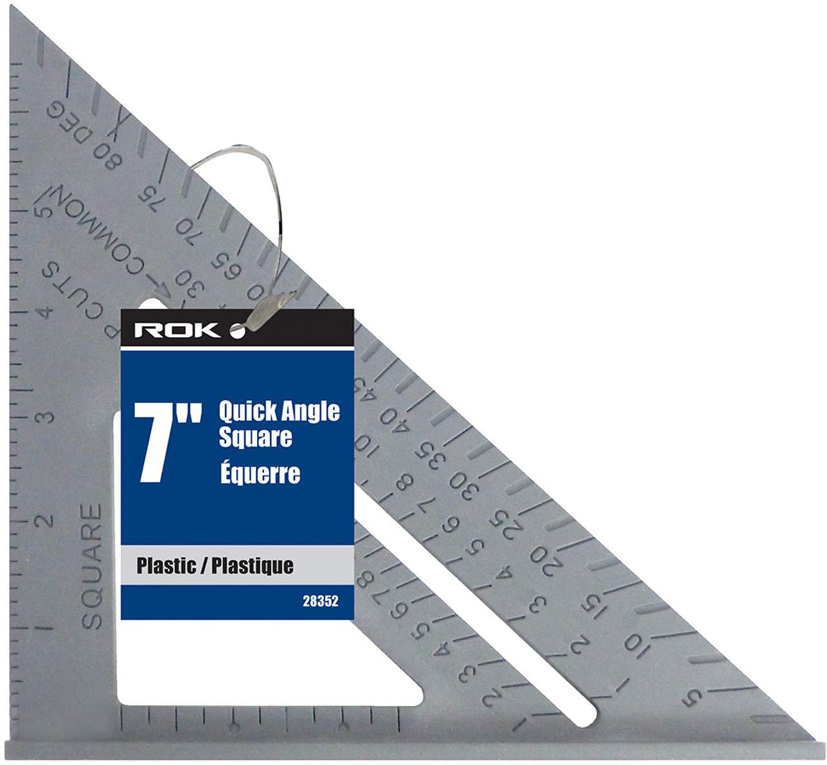 Équerre d'angle rapide en plastique de 7 po