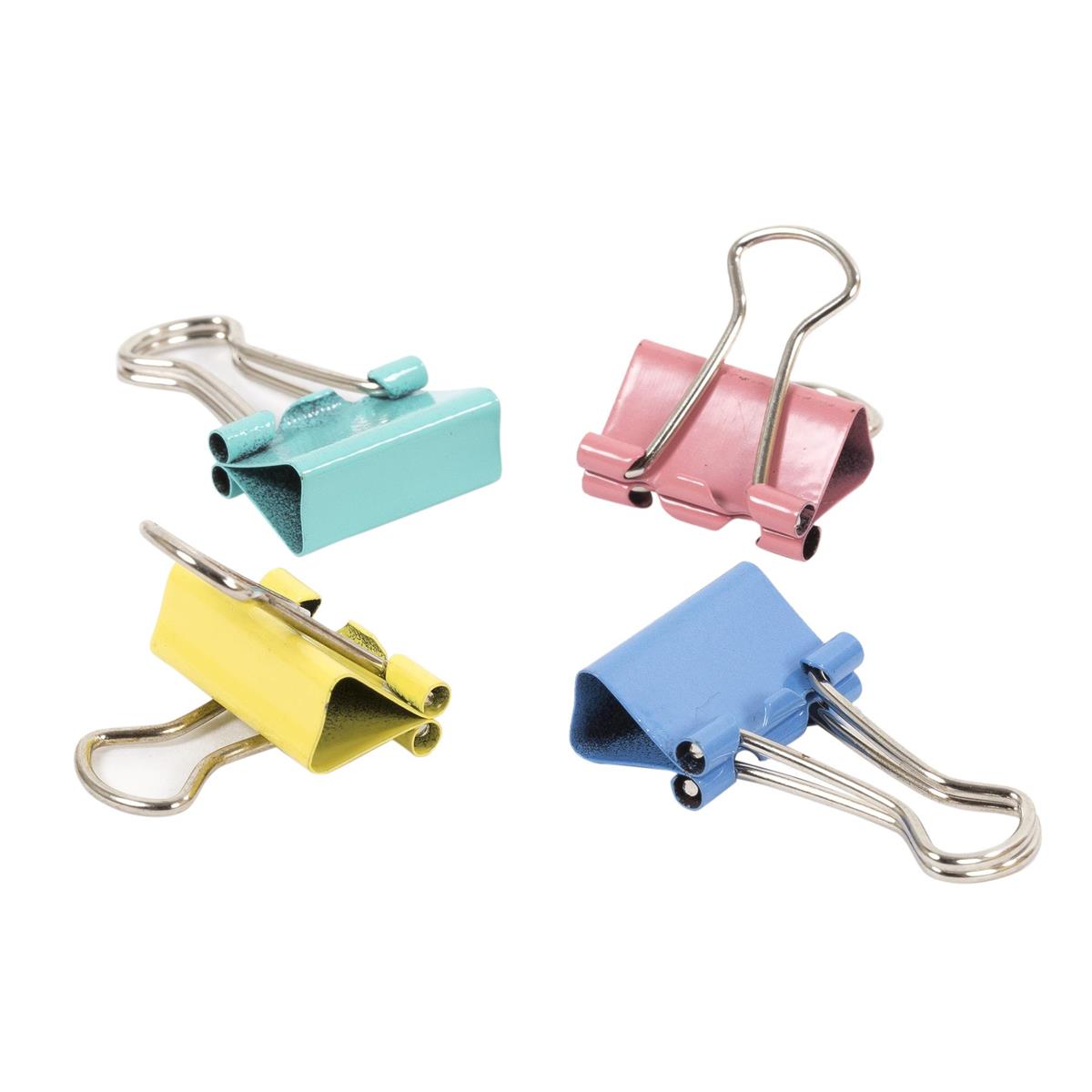 Binder Clip 55pcs 15mm, Multi colour, w/container Desk Tech - Additional View