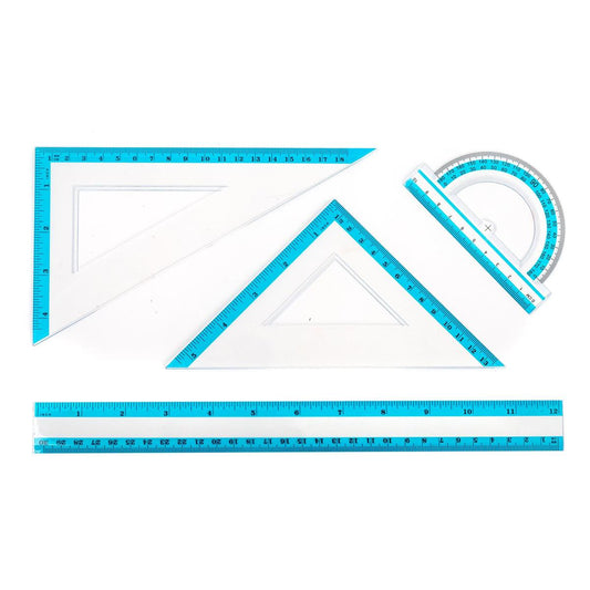 GEOMETRIC RULER SET, 4-PC., PBH * DESK TECH - Additional View