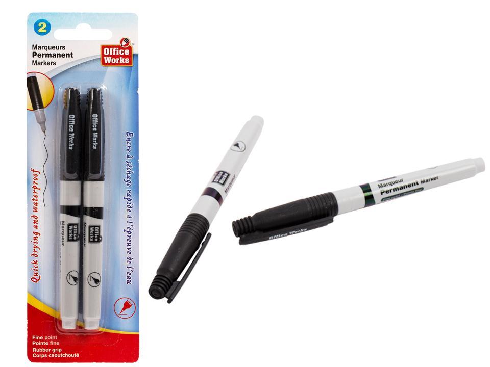 Markers Permanent 2 pack fine point black