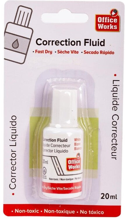 Correction Fluid 20ml Fast Dry Office Works