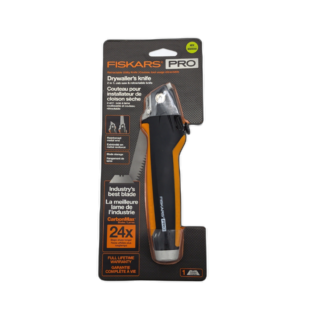 Drywaller's Knife 2 In 1 Jab Saw & Retractable Knife Fiskars Pro