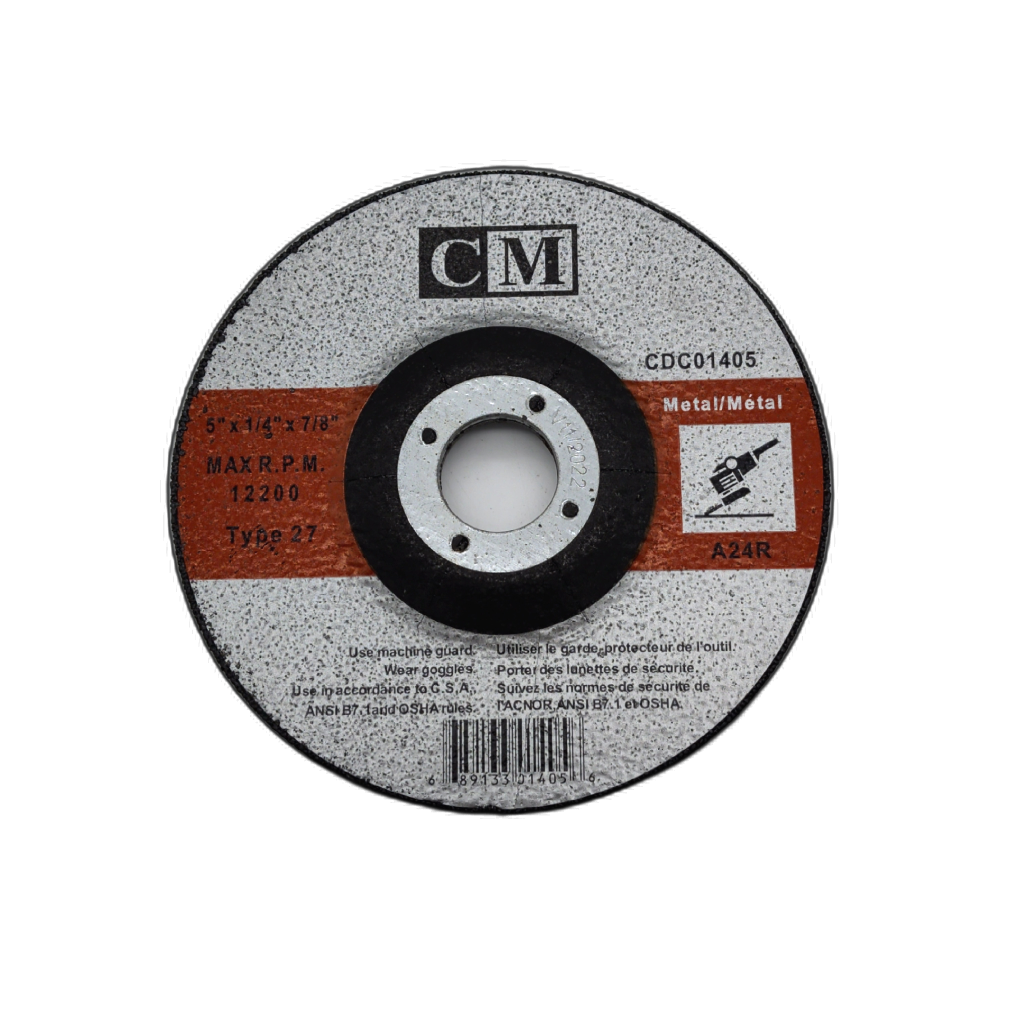 Metal Grinding Disc 5" x 1/4" x 7/8"