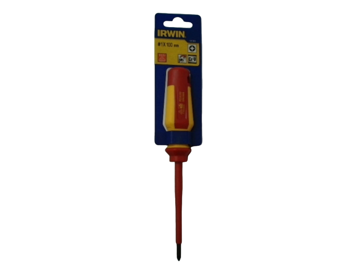 Tournevis Pozidriv n°1 X 100 mm Isolation VDE 1000 V Irwin