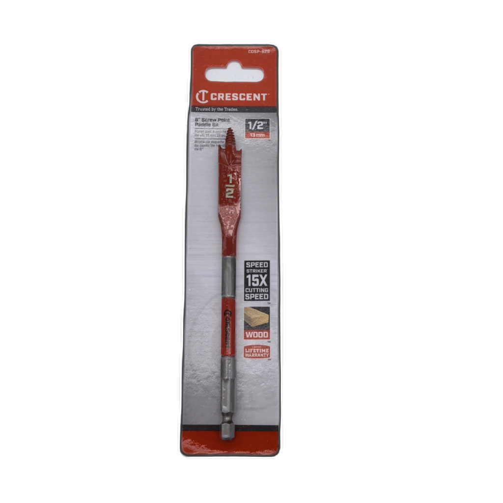 6" Screw Point Paddle Bit 1/2"