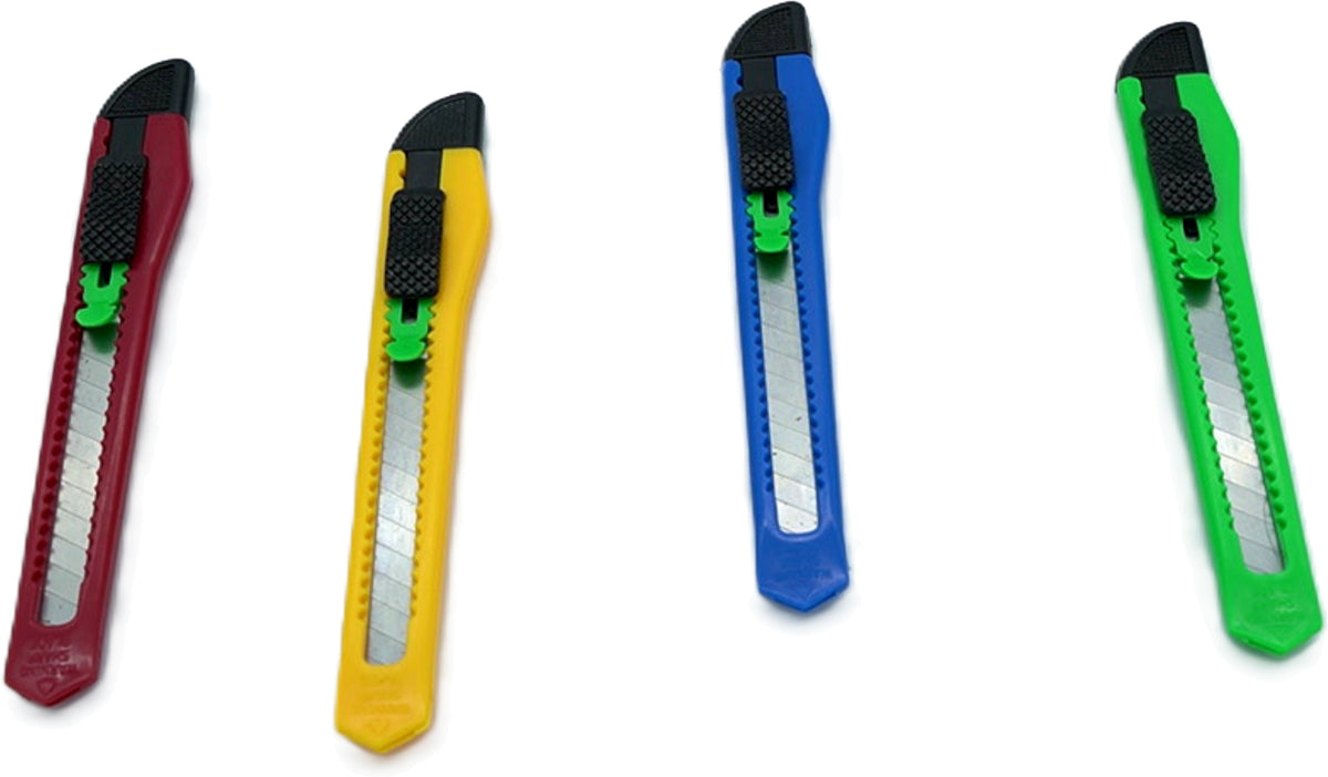 Utility Knife Small 9mm Blade Assorted Colours Mastercut