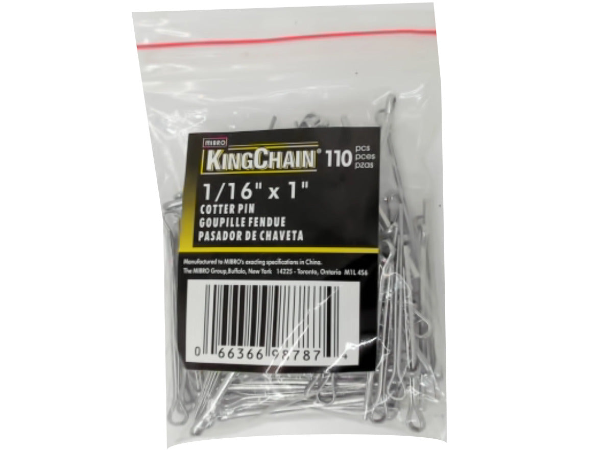 Cotter Pins 1/16" x 1" 110pk. Kingchain