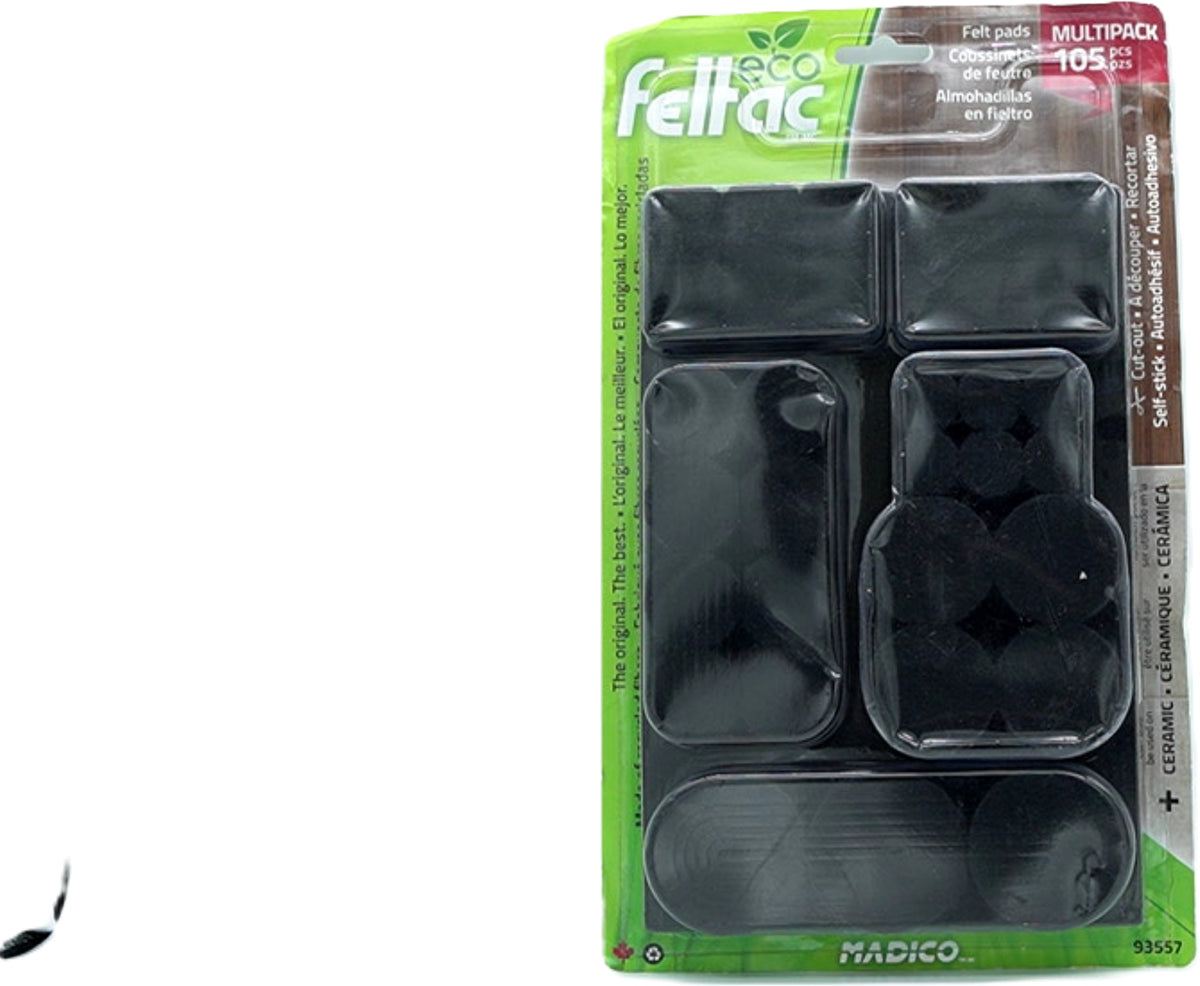 Furniture Felt Pads 105pk. Eco Feltac