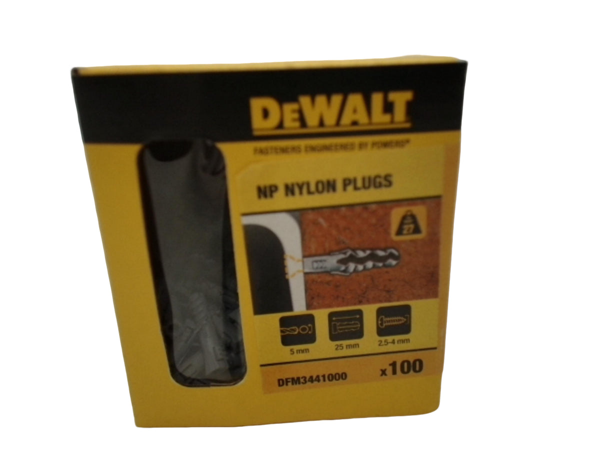 Nylon Plugs 100pk. Assorted Dewalt - each sold individually