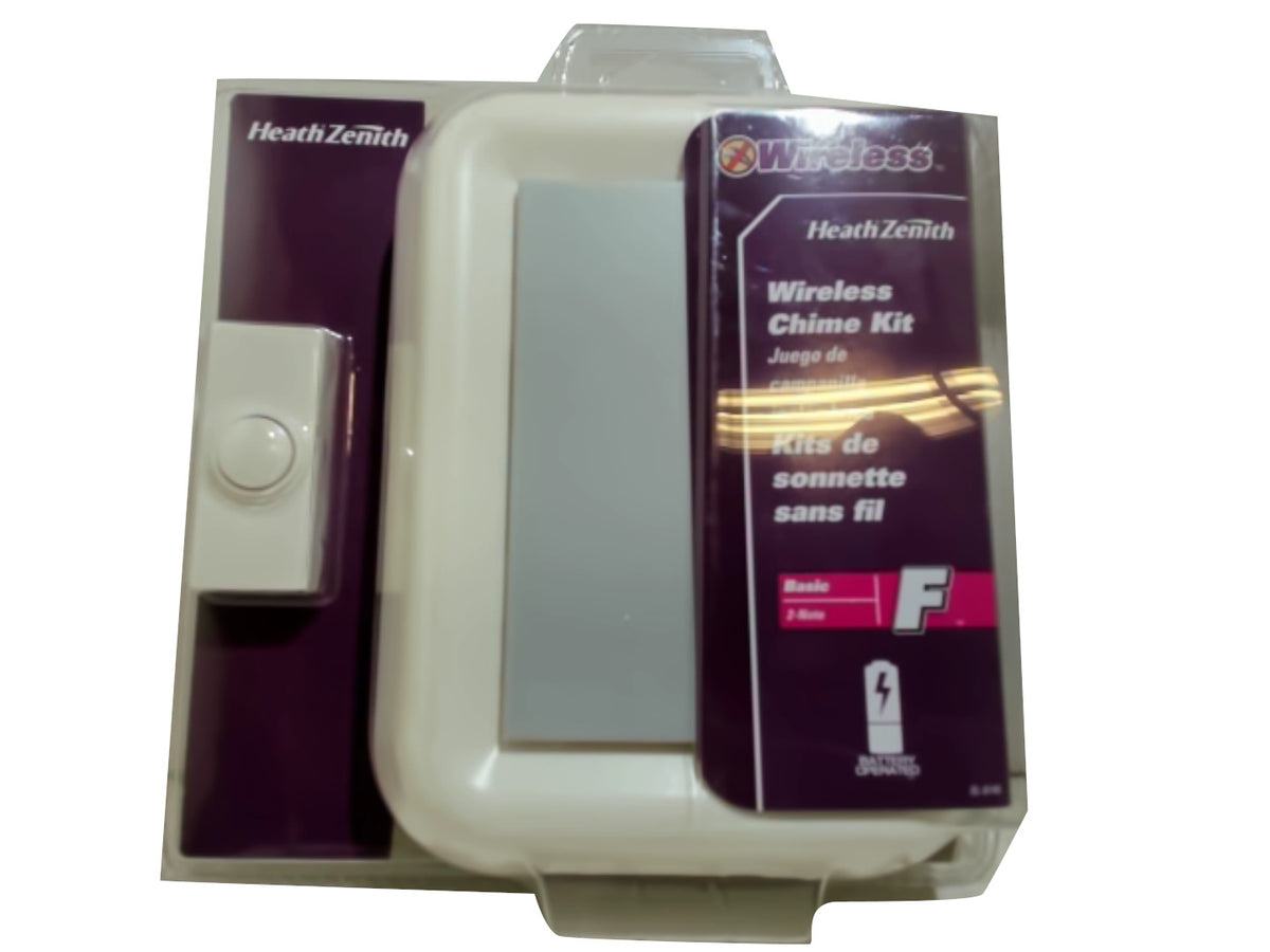 Wireless Doorbell Kit Basic 2 Sounds Battery Operated Heath Zenith