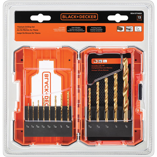 13pc. Titanium Drilling Set w/Case Black + Decker - Additional View