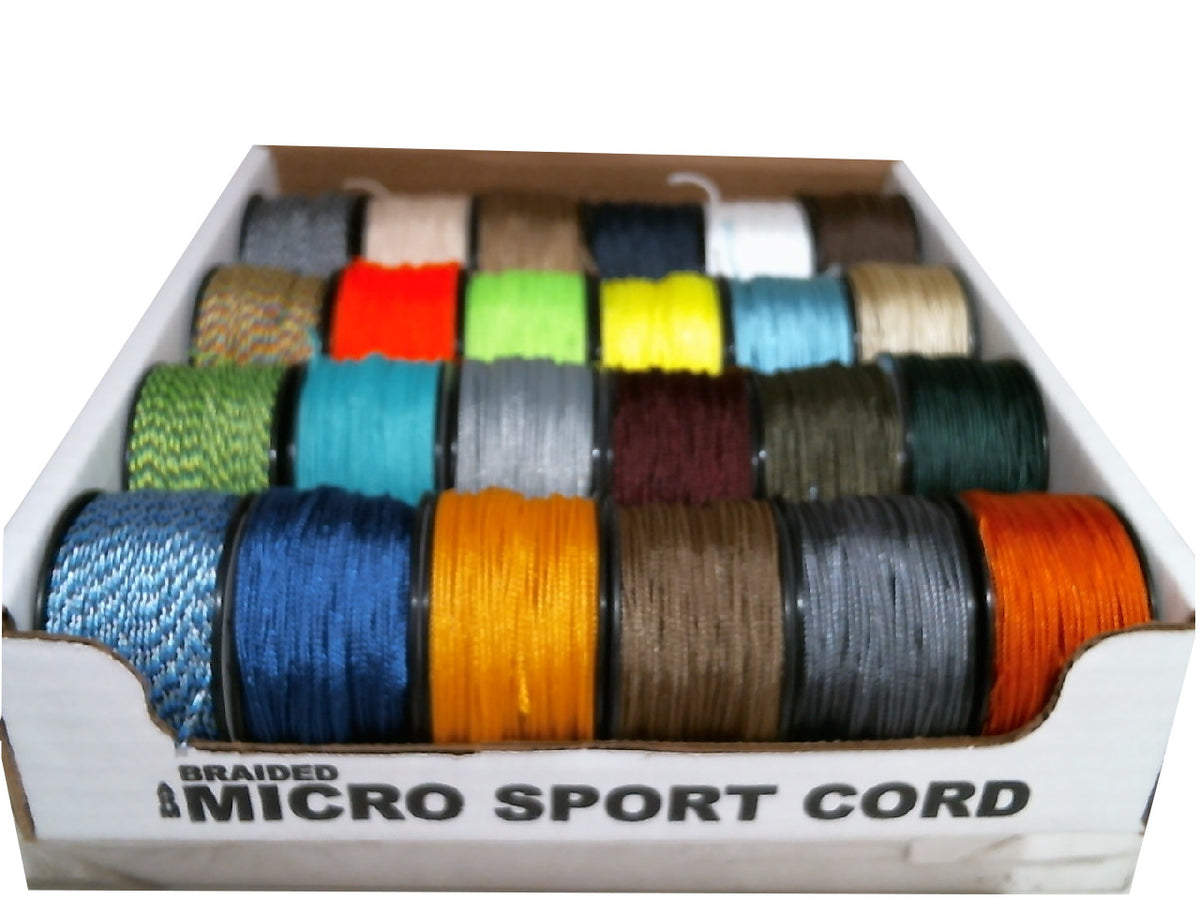 Cordon tressé Micro Sport Couleurs 1,18 mm (3/64") x 33,5 m