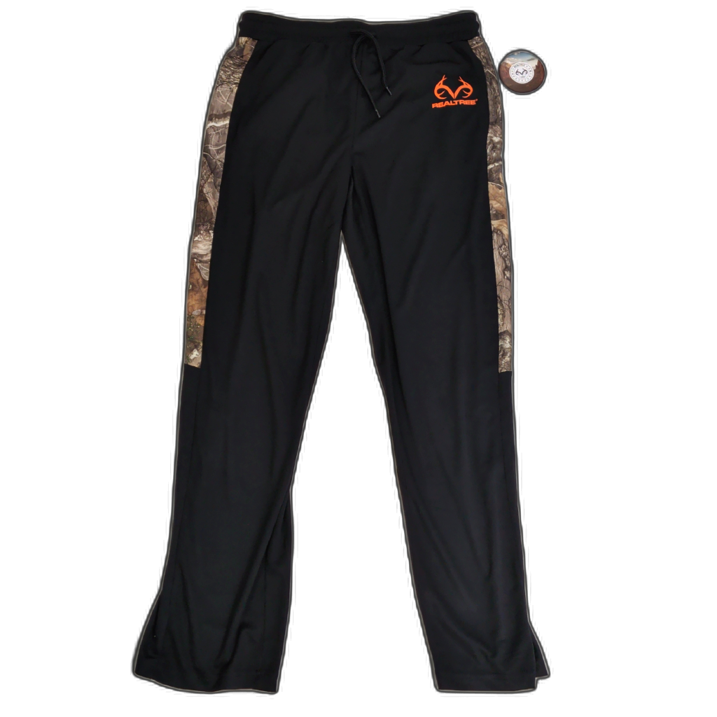 Realtree Pants Ass't Sizes Black & Woodland Camo