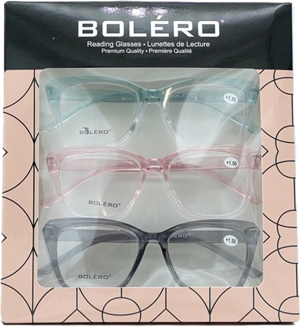Reading Glasses +1.50 3pk. Bolero